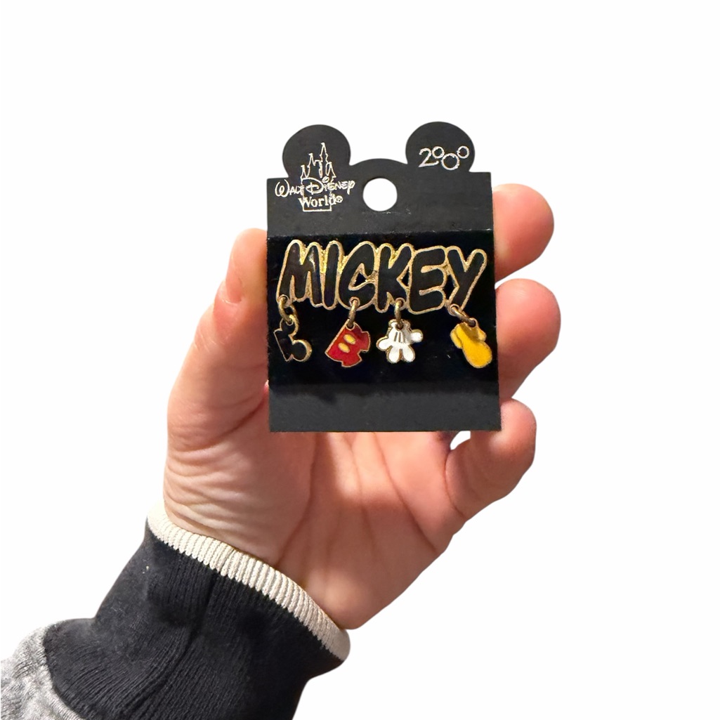 Walt Disney World Collectible Mickey Name Body Parts Dangle Pin - Nwt